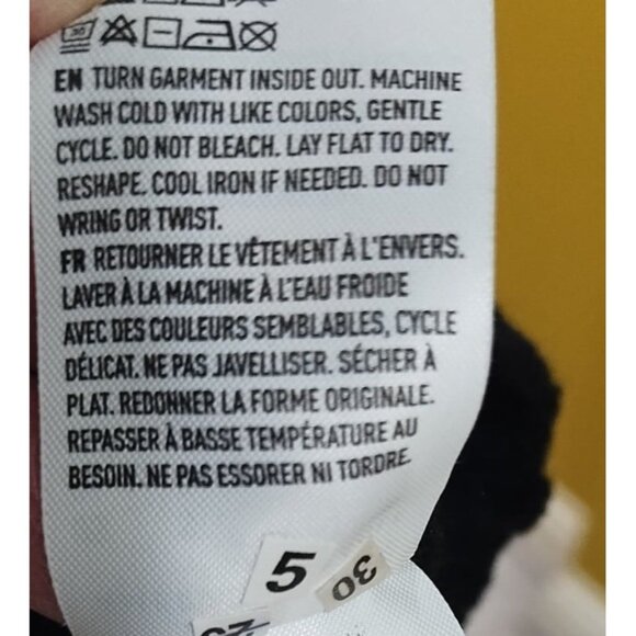 American Eagle Black Lightweight Fuzzy Crewneck Sweater S Classic Y2K Minimalist - Picture 5 of 5